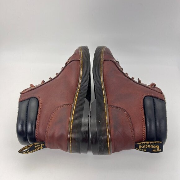 Dr Martens Plaza Bouncing Soles Women Size 8 Mid Top Brown Canvas Ankle Boot - Picture 6 of 12